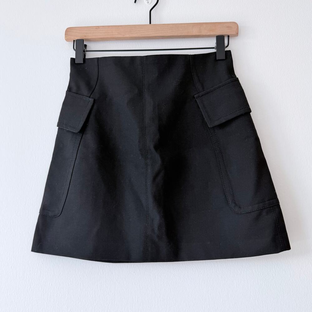 Zara Black Cargo Mini Skirt Size XS
